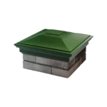 Колпак MONBLAN 385 x 385 классический на 1,5 кирпича бзеленый2