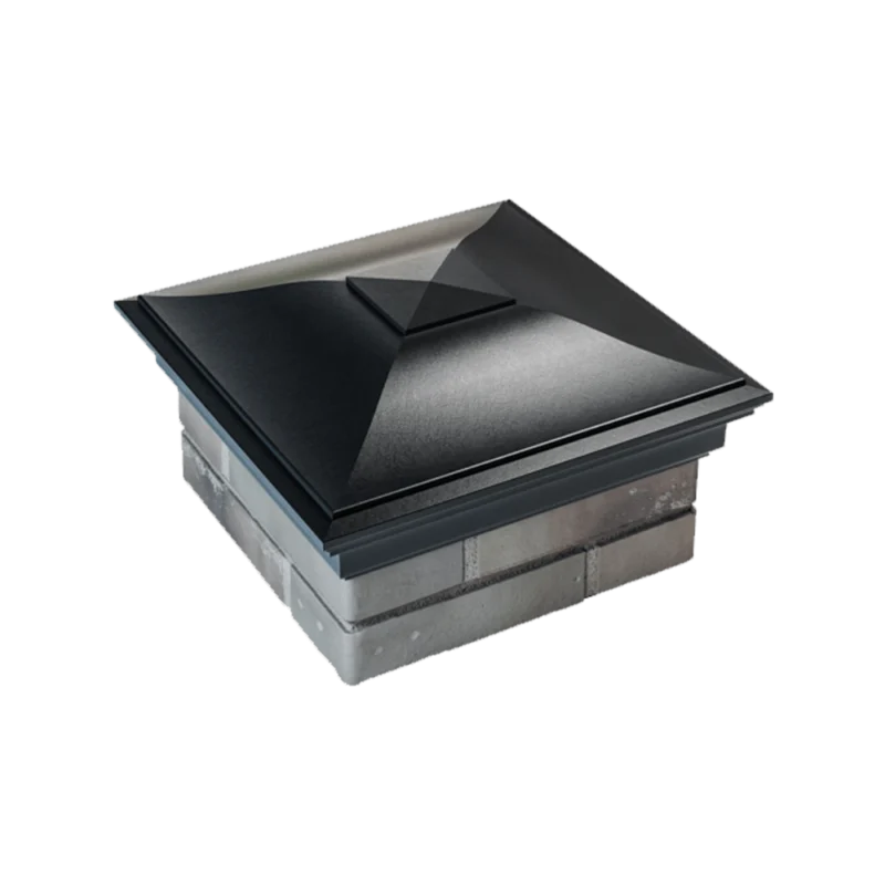 Колпак MONBLAN 385 x 385 классический на 1,5 кирпича черный4