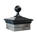 Колпак MONBLAN 385 x 385 с шаром на 1,5 кирпича черн