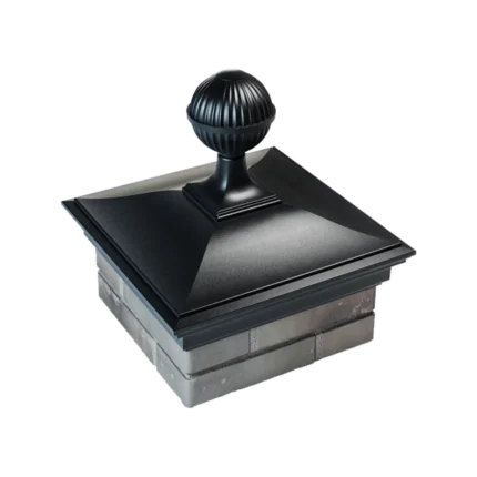 Колпак MONBLAN 385 x 385 с шаром на 1,5 кирпича черн 4