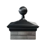 Колпак MONBLAN 385 x 385 с шаром на 1,5 кирпича черн3