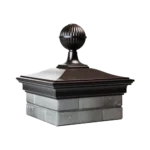 Колпак MONBLAN 385 x 385 с шаром на 1,5 кирпича корич