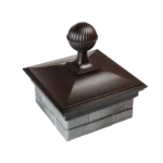 Колпак MONBLAN 385 x 385 с шаром на 1,5 кирпича корич4