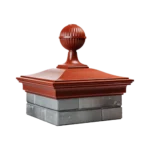 Колпак MONBLAN 385 x 385 с шаром на 1,5 кирпича красн