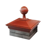 Колпак MONBLAN 385 x 385 с шаром на 1,5 кирпича красн2