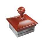 Колпак MONBLAN 385 x 385 с шаром на 1,5 кирпича красн4