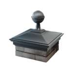 Колпак MONBLAN 385 x 385 с шаром на 1,5 кирпича сер2
