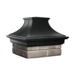 Колпак Monblan 385x385 Premium с посадкой на 1,5 кирпича черный 1