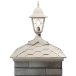 Колпак EVEREST 390 x 390 на 1,5 кирпича под фонарь Бежевый 3