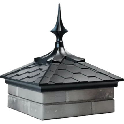 Колпак EVEREST 390 x 390 с пикой на 1,5 кирпича Черный 1