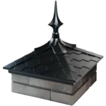 Колпак EVEREST 390 x 390 с пикой на 1,5 кирпича Черный 2