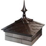 Колпак EVEREST 390 x 390 с пикой на 1,5 кирпича коричневый 2