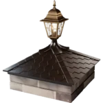 Колпак EVEREST 535 x 535 на 2 кирпича под фонарь корич 2