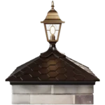 Колпак EVEREST 535 x 535 на 2 кирпича под фонарь корич 3