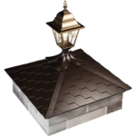 Колпак EVEREST 535 x 535 на 2 кирпича под фонарь корич 4