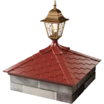 Колпак EVEREST 535 x 535 на 2 кирпича под фонарь красный 2
