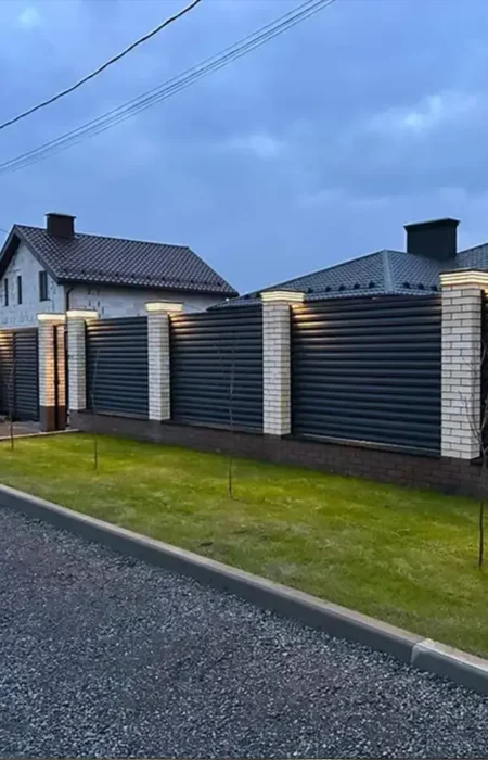 Колпак BONA 385 х 385 с LED подсветкой на 1,5 кирпича фото работ 3k
