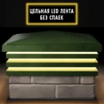Колпак BONA 385 х 385 с LED подсветкой на 1,5 кирпича зеленый 4 фото