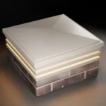 Колпак BONA 513 х 513 с LED подсветкой на 2 кирпича Бежевый 3