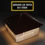 Колпак Elbrus 385 x 385 с LED подсветкой на 1,5 кирпича коричневый 2