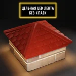 Колпак Elbrus 385 x 385 с LED подсветкой на 1,5 кирпича Красный 2