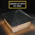 Колпак Elbrus 385 x 385 с LED подсветкой на 1,5 кирпича Серый 2