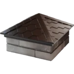Колпак EVEREST 390 x 390 классический на 1,5 кирпича коричневый 2